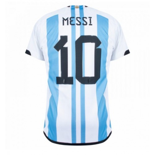 Argentina Lionel Messi #10 Replica Home Stadium Shirt World Cup 2022 Short Sleeve